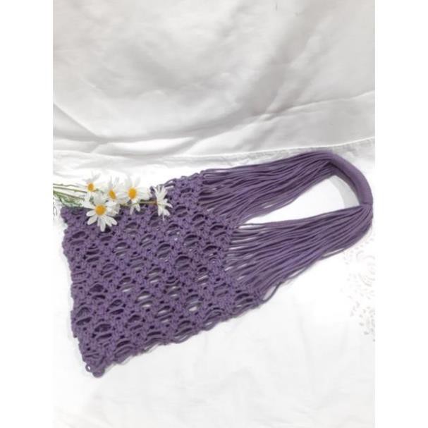 Túi lưới tay cầm-Boho Style Có ảnh thật