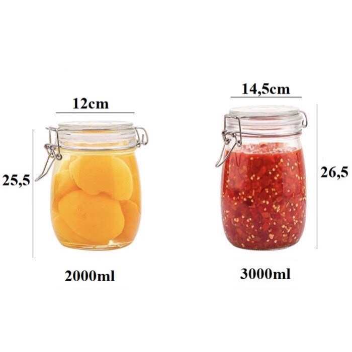 Hũ thủy tinh đủ các kích cỡ muối dưa, ngâm nước sấu, đựng nước hoa quả 9.50.1