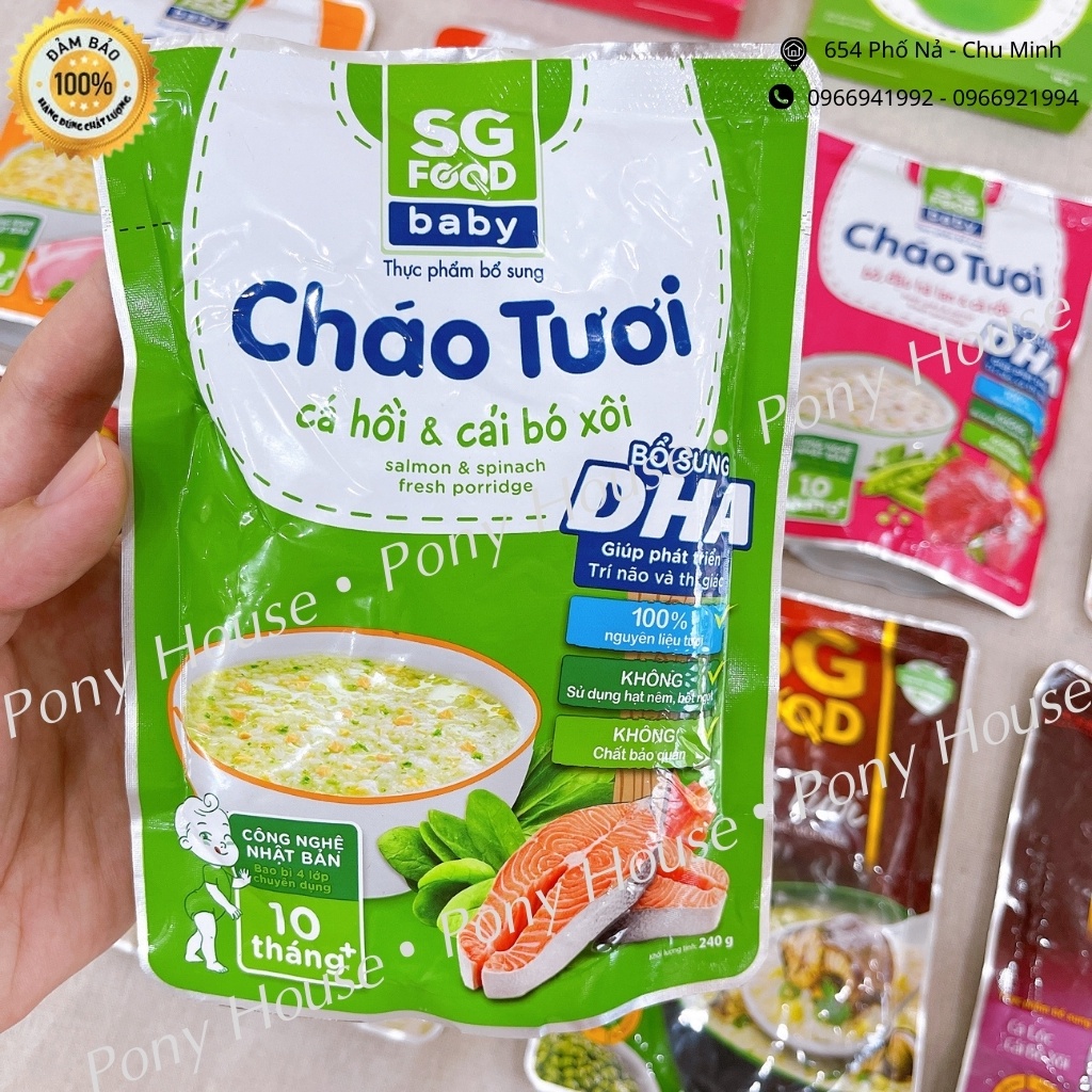 Cháo Tươi Sài Gòn Food - háo Tươi cho bé từ 10 Tháng An Toàn Đầy Đủ Dinh Dưỡng 240g date 2022