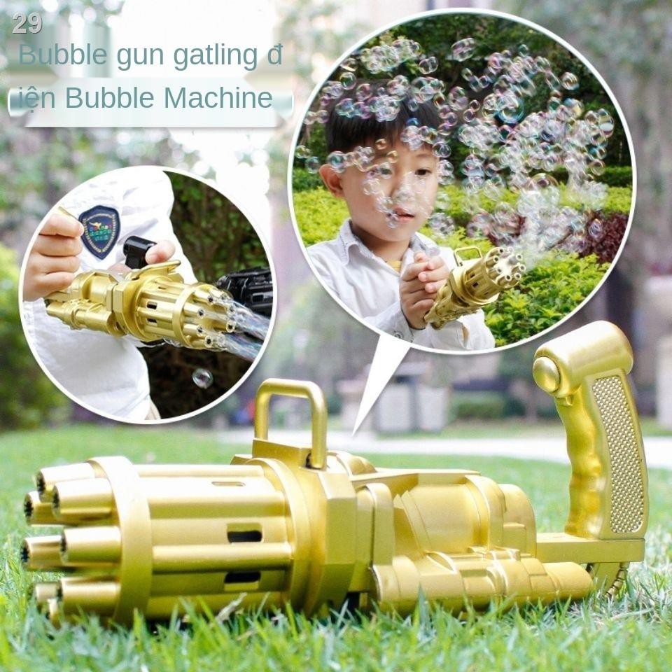 Nhạc nhẹ điện tự động Ultraman không rò rỉ bắn bong bóng đồ chơi trẻ em máy nước