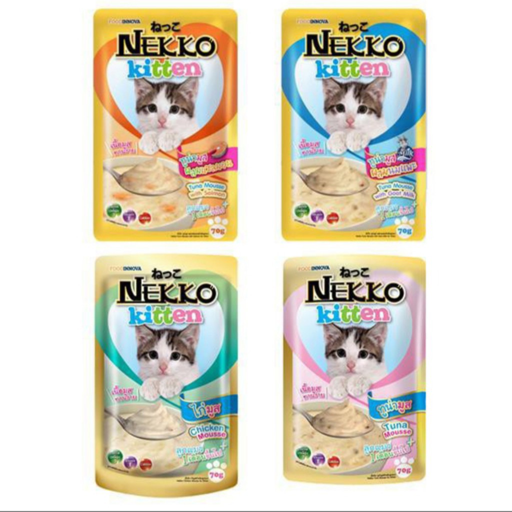 Pate cho mèo con Nekko Kitten 70g (MIX VI)