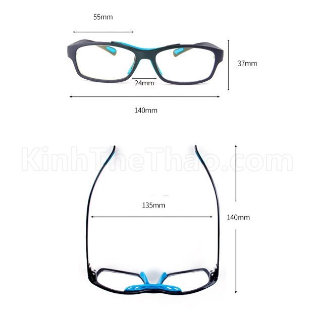 Gọng Kính Thể Thao Chơi Cầu Lông Bóng Đá , Bóng Rổ Obaolay L010 - Chính Hãng