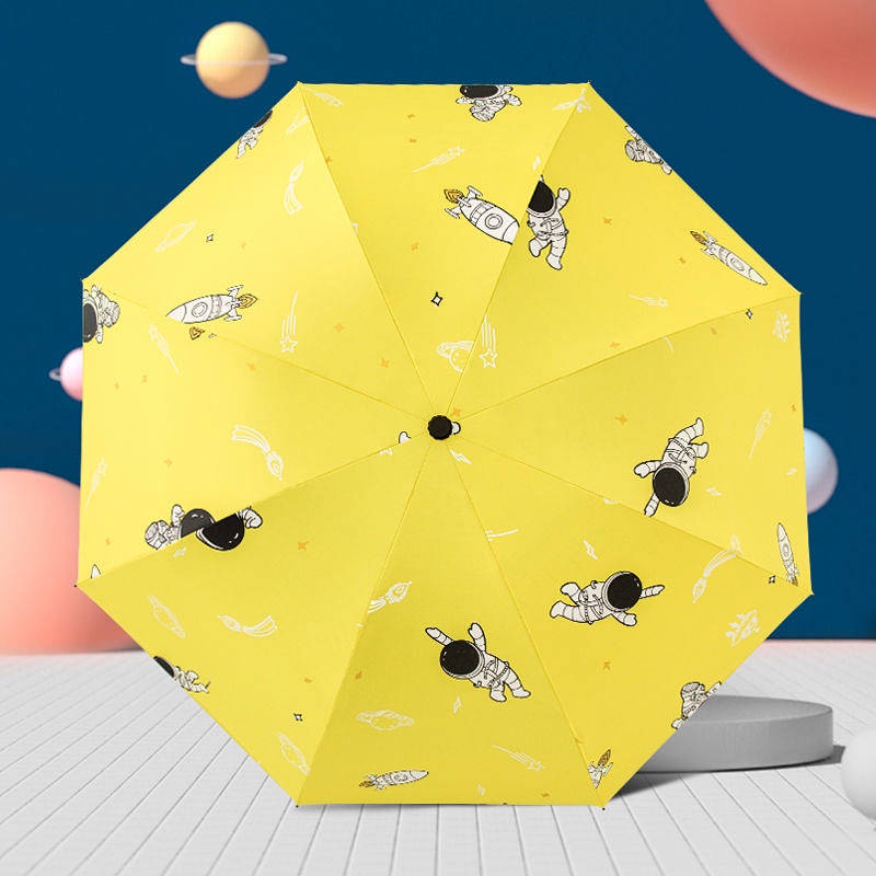 StarCraft Automatic Sun Umbrella Rain and Rain Dual-Use Folding Sun-Proof UV-Proof Male and Female Student Umbrella 2PcH