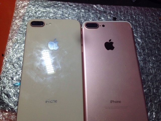 VỎ iPHONE 7 PLUS ĐỘ LÊN iPHONE 8 PLUS MÀU ĐỎ, HỒNG GOLD, ĐEN