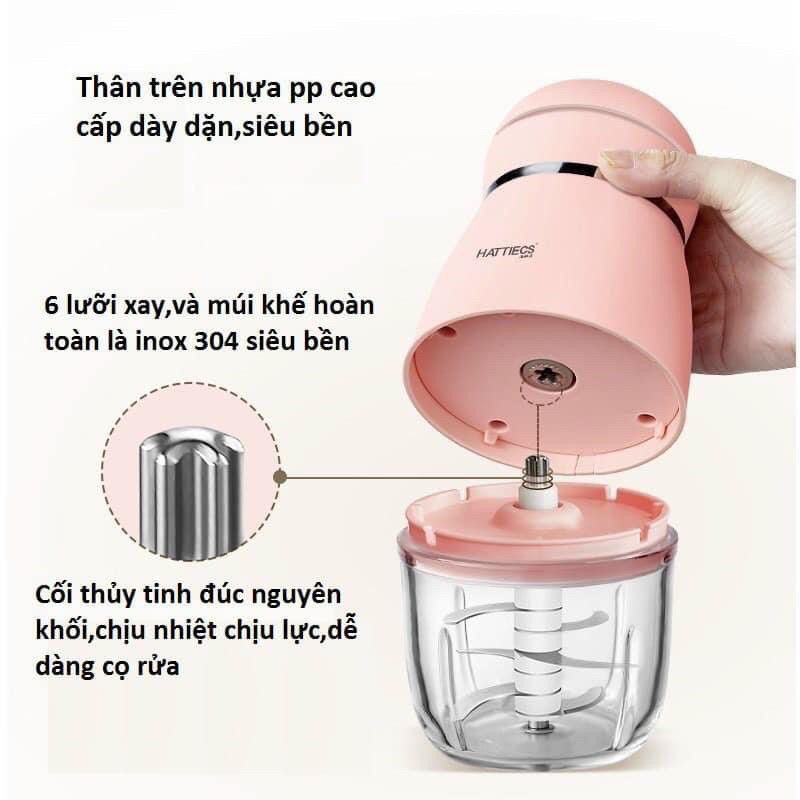 Máy xay đa năng Hattiecs 0,3L, hàng nội địa Trung Quốc