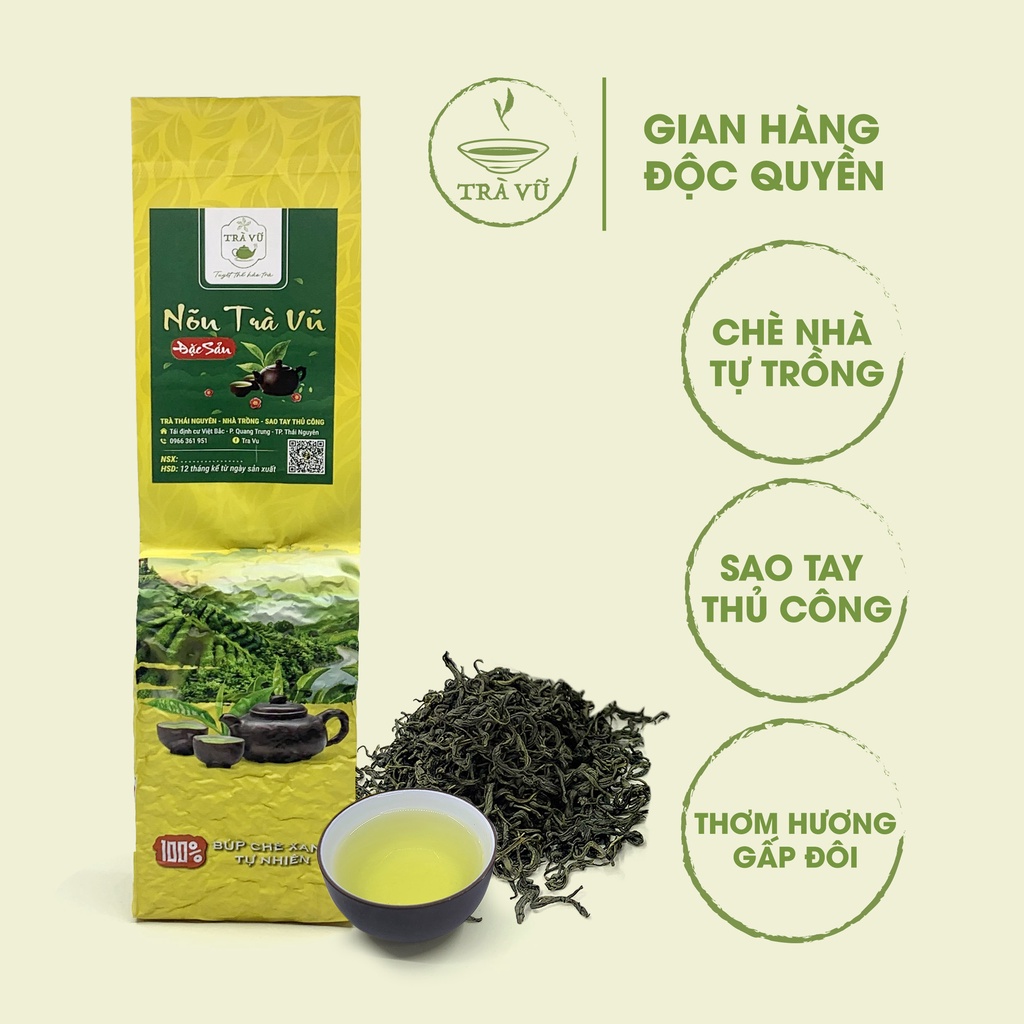 Trà Thái Nguyên [ Nõn Trà Vũ đặc sản ] chè nõn tôm sao tay thủ công vị thơm truyền thống | BigBuy360 - bigbuy360.vn