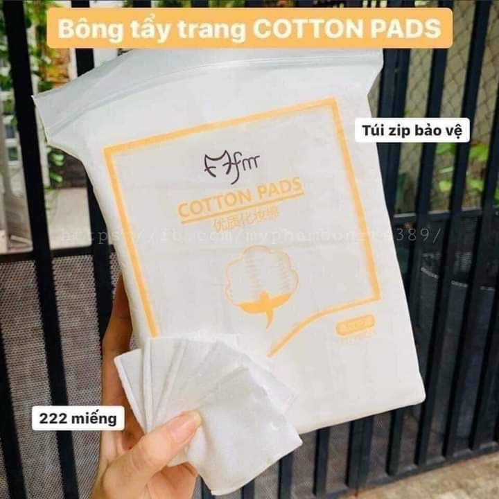 Bông Tẩy Trang 3 Lớp, Cotton Pads 222 Miếng Tẩy Trang Làm Sạch Da