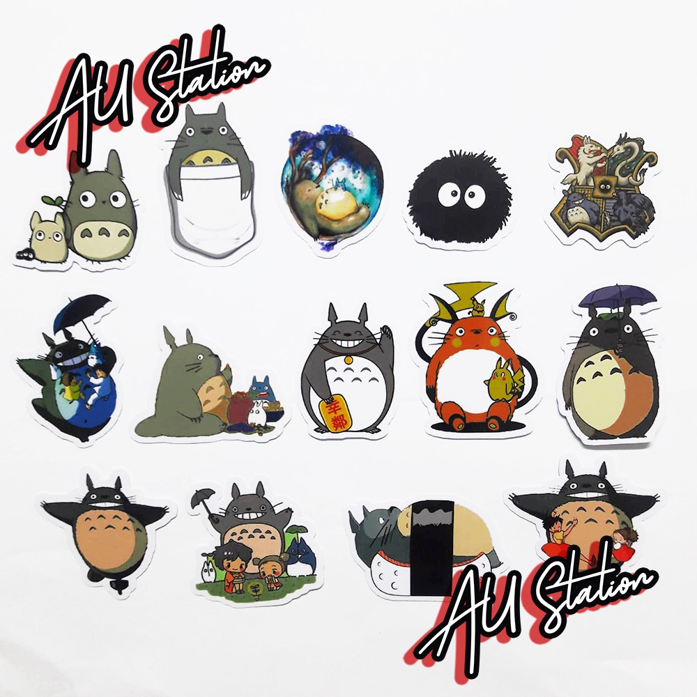 Decal Sticker TOTORO Nhựa PVC, không thấm nước, dán nón bảo hiểm, xe, laptop, phone,Vali