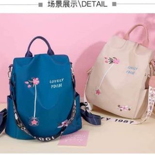 balo 2in1 chống trộm thêu hoa