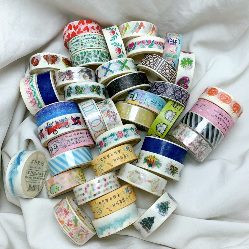 Băng keo washi tape 15mm x 5m