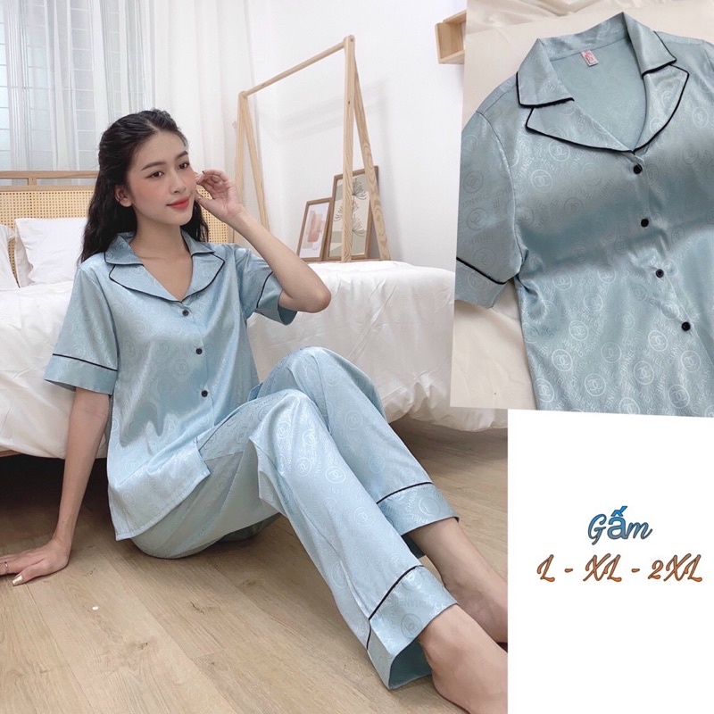 Pijama gấm Quần dài tay ngắn dưới 65kg