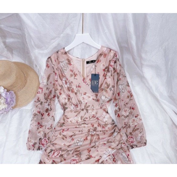 Đầm Nữ Lụa Cổ V Xếp Tầng Thời Trang Nữ Sam Closet Free Size 40-55kg | BigBuy360 - bigbuy360.vn