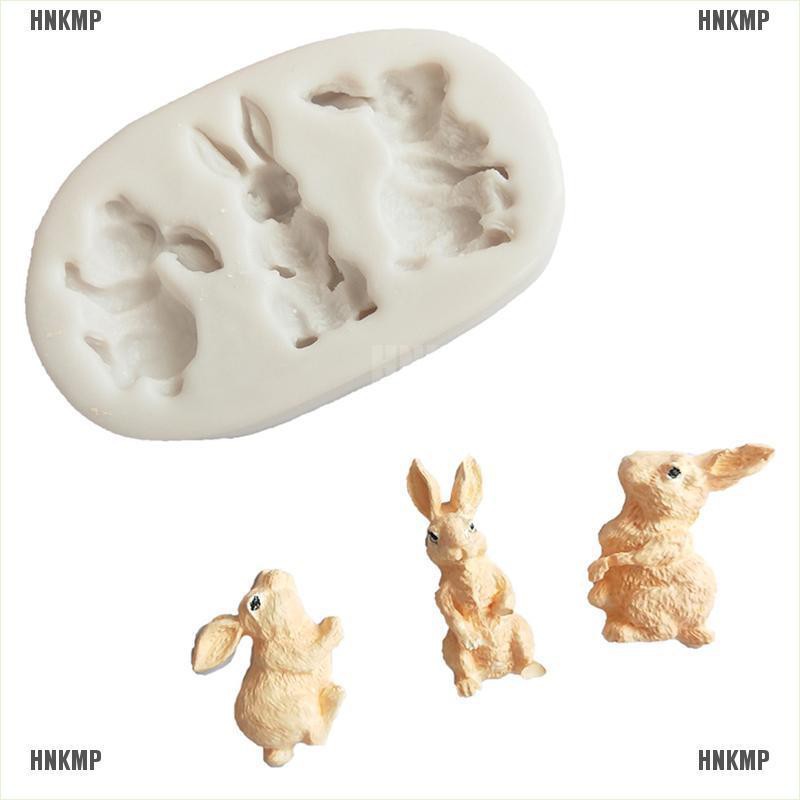 Khuôn silicone làm bánh hình thỏ xinh xắn