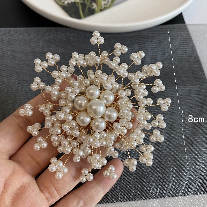 Ghim Cài Áo Hình Hoa Đính Ngọc Trai Nhân Tạo Thời Trang