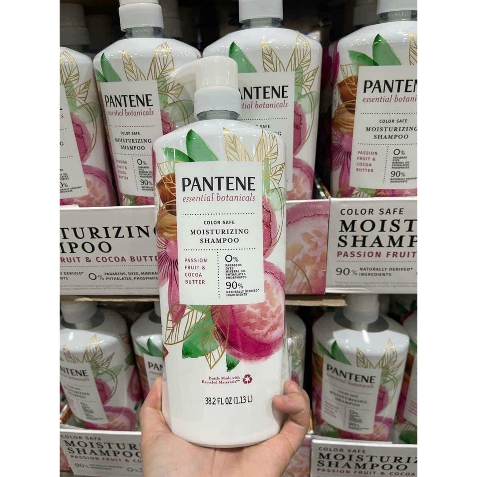 Dầu gội và dầu xả Pantene Essential Botanicals Passion Fruit &amp; Cocoa Butter - EDS Hàng Mỹ
