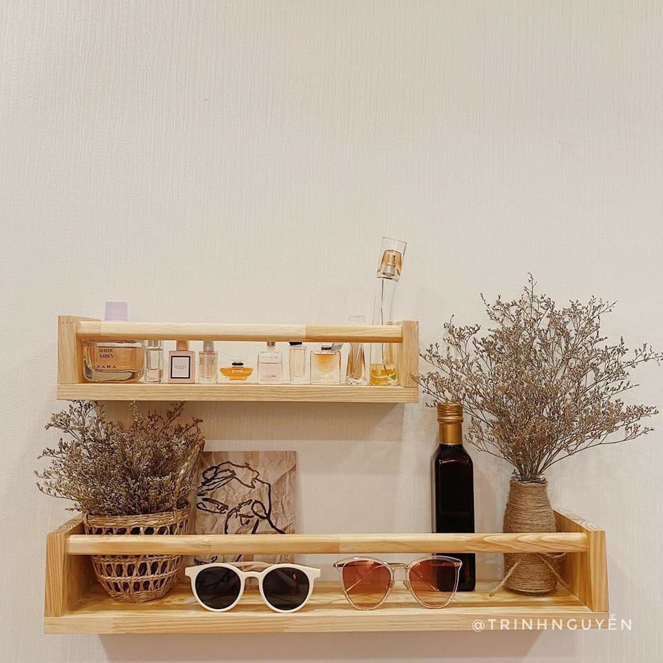 Thanh gỗ thông tròn phi 1cm x 80cm treo rèm , macrame