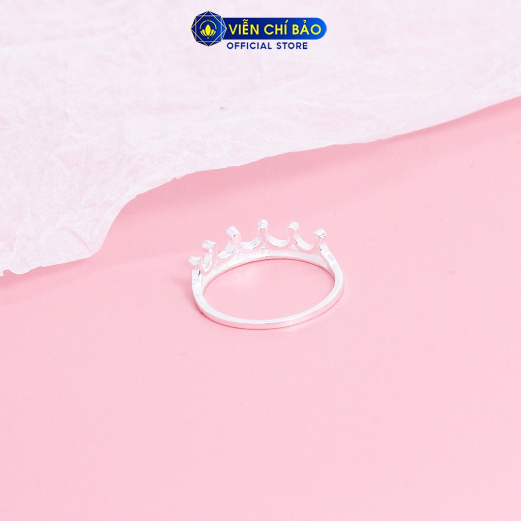 Nhẫn bạc nữ Vương miện Nữ hoàng chất liệu bạc 925 thời trang phụ kiện trang sức nữ Viễn Chí Bảo N400790