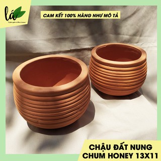 Chậu Đất Nung Trồng Cây CHUM HONEY 13X11, Chậu Cây, Chậu Trồng Cây, Cây Cảnh, Sen Đá, Hoa Hồng (Ảnh Thật)