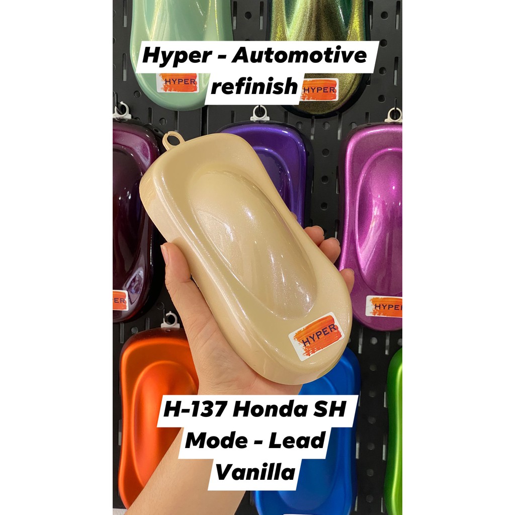 Sơn xe Honda SH Mode - Lead (Màu vàng kem - Phủ pha lê tím) (Code: H-137) - 1Lít