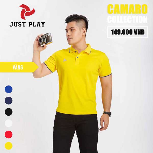 (7 mẫu áo ) Áo polo Justplay Camaro,Áo Polo Beyono Power ,thoáng mát ,thấm hút mồ hôi tốt