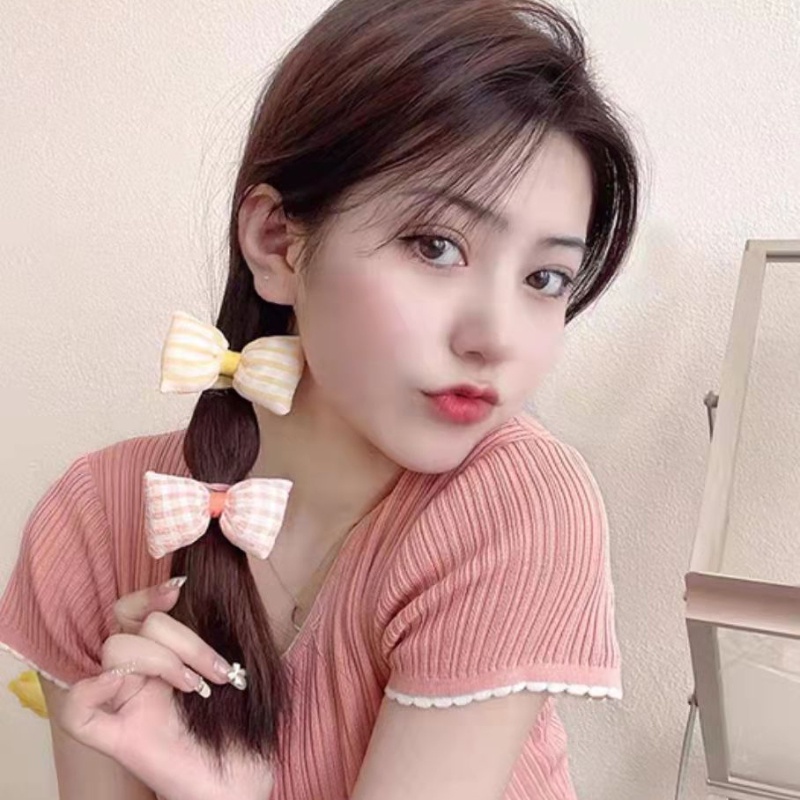 Kẹp Tóc Cao Su Hình Nơ Dễ Thương Cho Bé Gái