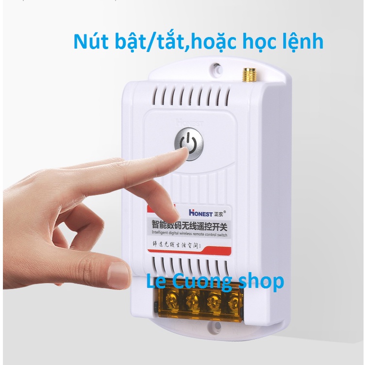 Honest HT-9380KG-2. Công tắc điều khiển từ xa 2km điều khiểu máy bơm ,đèn ,các thiết bị điện công suất lớn,có học lệnh