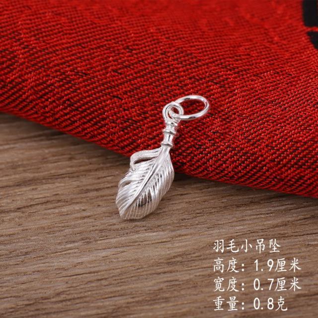 Authentic S999 Sterling Bạc Vòng cổ tất cả các loại mặt dây chuyền Mèo may mắn và chân bạc rơi