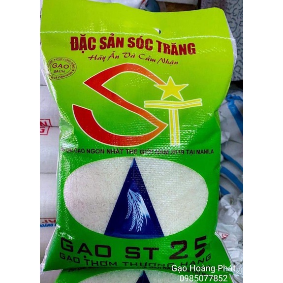 Gạo ST25 ( Bao 5kg gạo thơm hảo hạng)