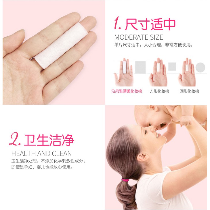 Hộp 100 miếng bông tẩy trang Bioaqua hàng nội địa Trung | BigBuy360 - bigbuy360.vn