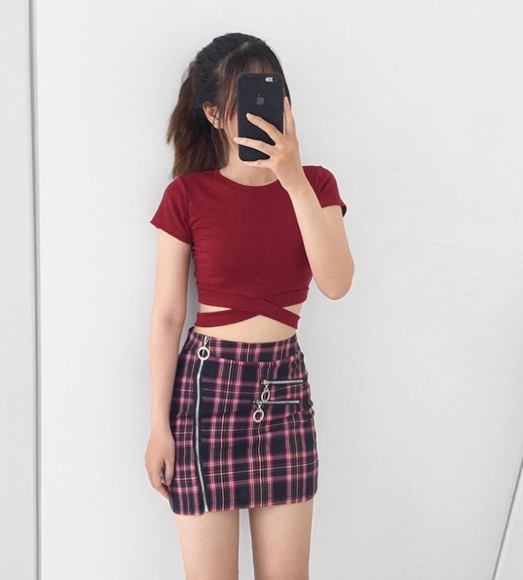 CROPTOP DÂY CHÉO BỤNG | BigBuy360 - bigbuy360.vn