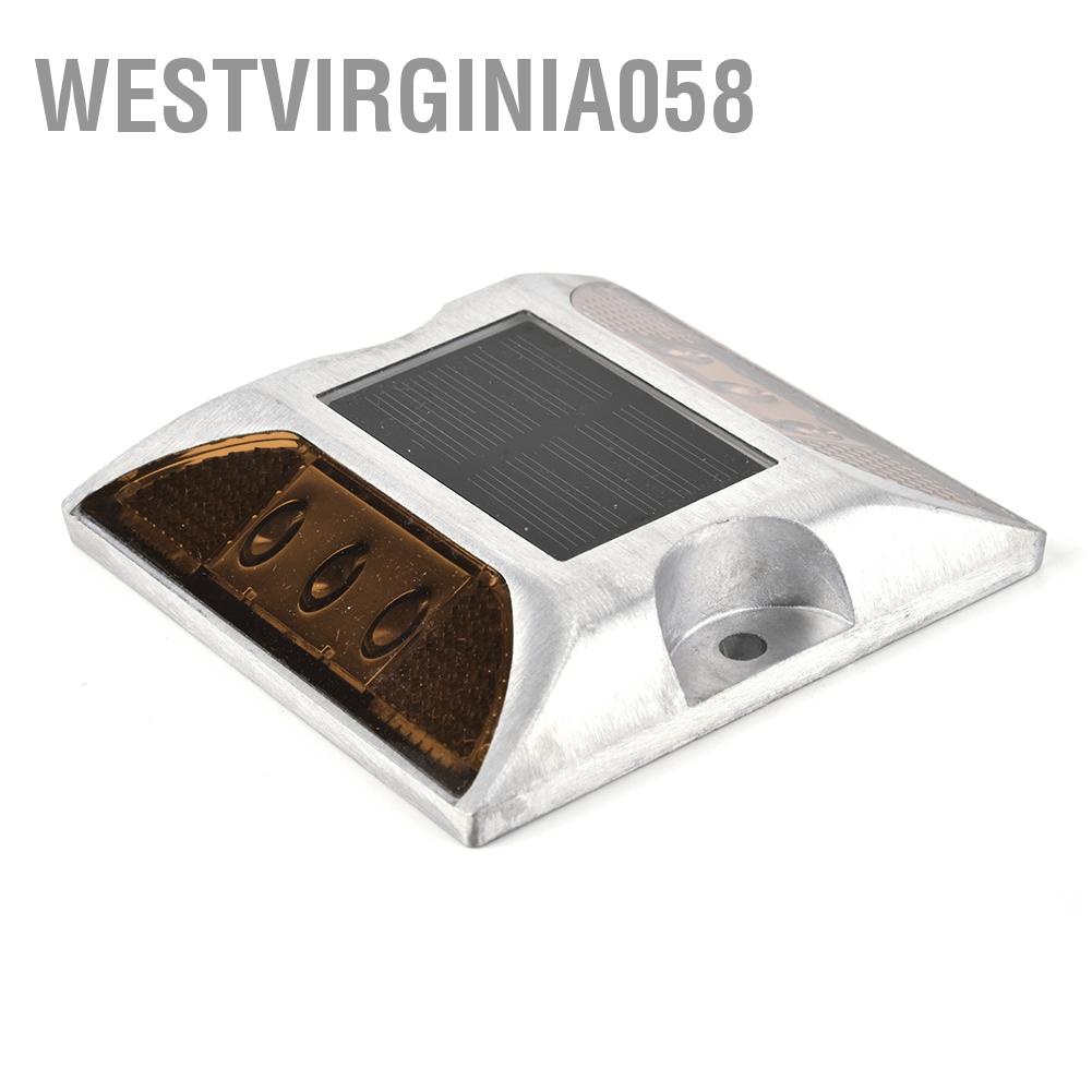 Westvirginia058 Westvirginia058 Đèn đánh dấu mặt đất 6 LED năng lượng trời chiếu sáng đường lái xe ngoài không thấm nước