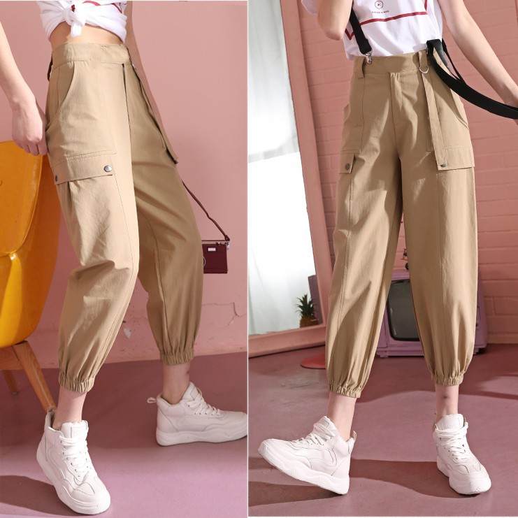 Quần Jogger Nữ Nắp Túi Bo Gấu Chất Kaki Cứng Cáp Cá Tính WM QUAN HQ02V10