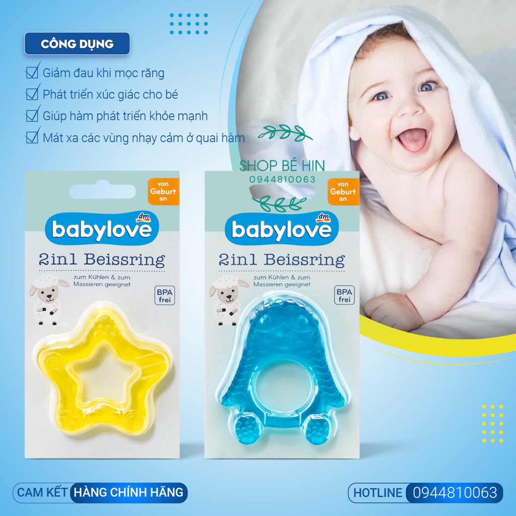 Gặm nướu cho bé Babylove giúp giảm đau khi mọc răng và phát triển xúc giác cho bé, Hàng Đức chính hãng