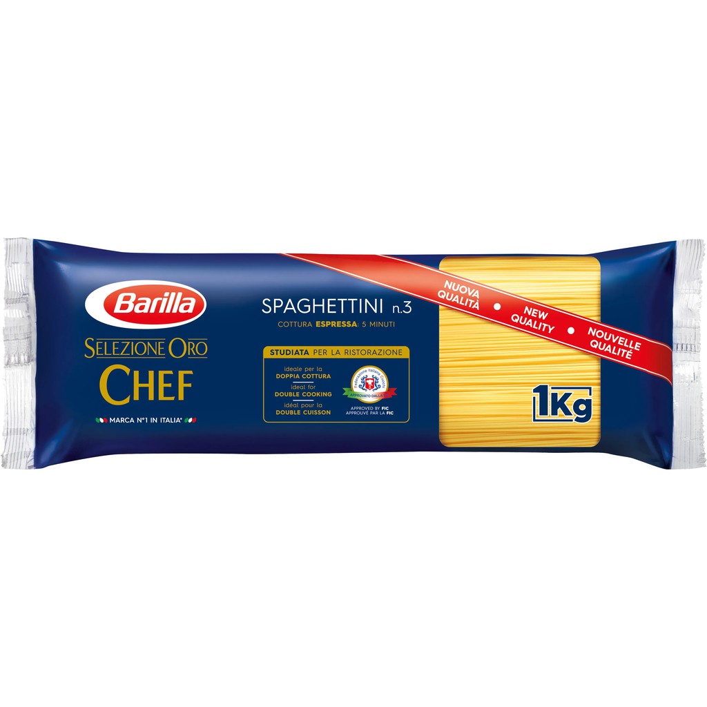 Mỳ Barilla sợi hình các cỡ Spaghettini 1kg