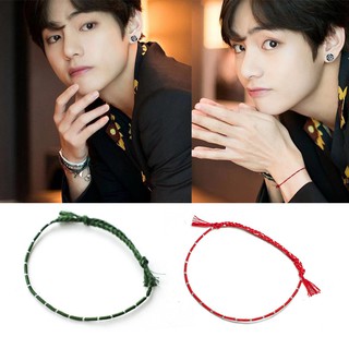 Vòng Tay Bện Dây Thủ Công Mặt Chữ V Jin Jung Kook Bantan Dành Cho Fan BTS