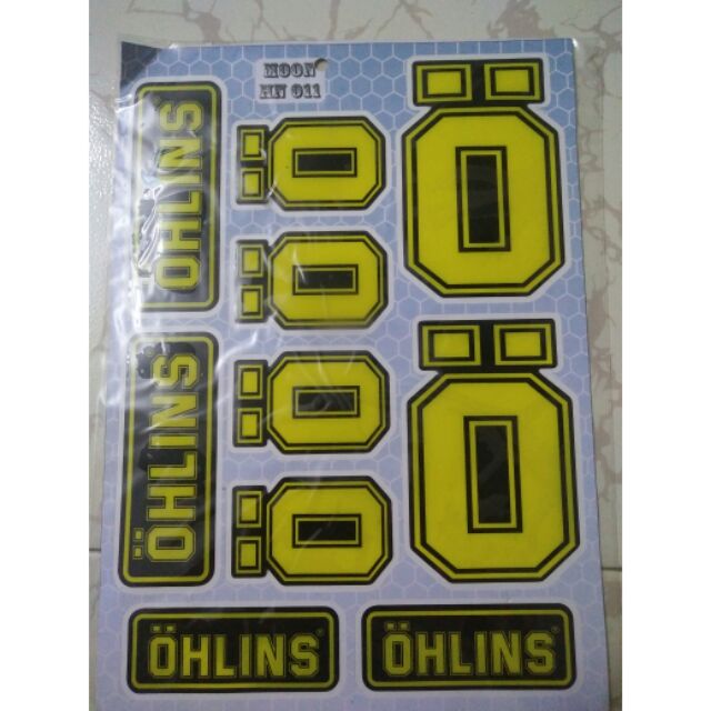 Bộ tem nổi Online màu vàng đen