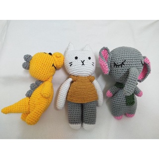 Combo 3 Gấu len handmade xinh xắn