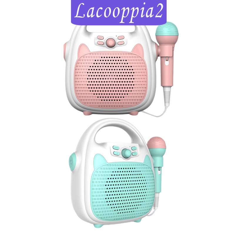 [LACOOPPIA2] Kids Karaoke Machine Speaker Singing Toys Build in LED Light Show Indoor Outdoor Travel Support TF Card for Birthday Festival Gifts