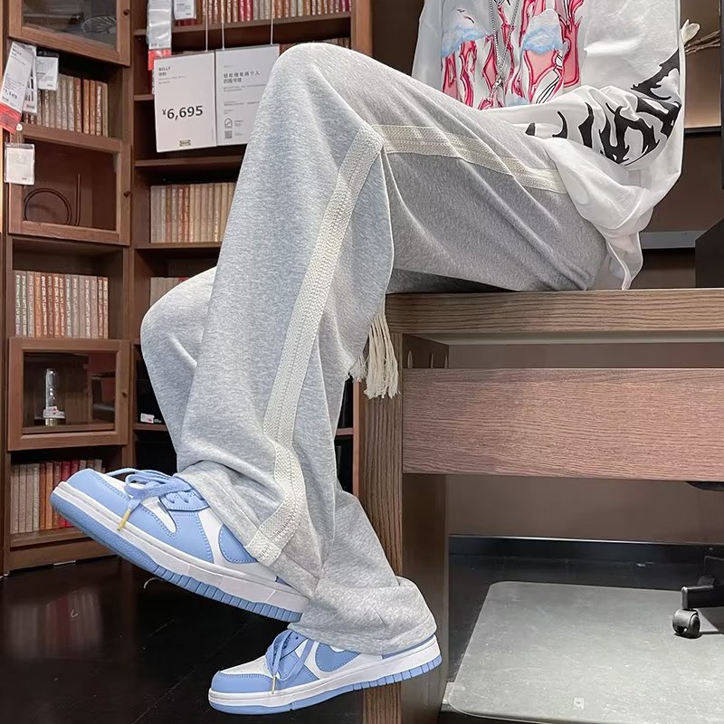 Quần Dài Dáng Rộng Lưng Thun Co Giãn Tốt Cỡ Lớn M-3XL Phong Cách Hip Hop Thời Trang Đường Phố Nhật Bản Cho Nam