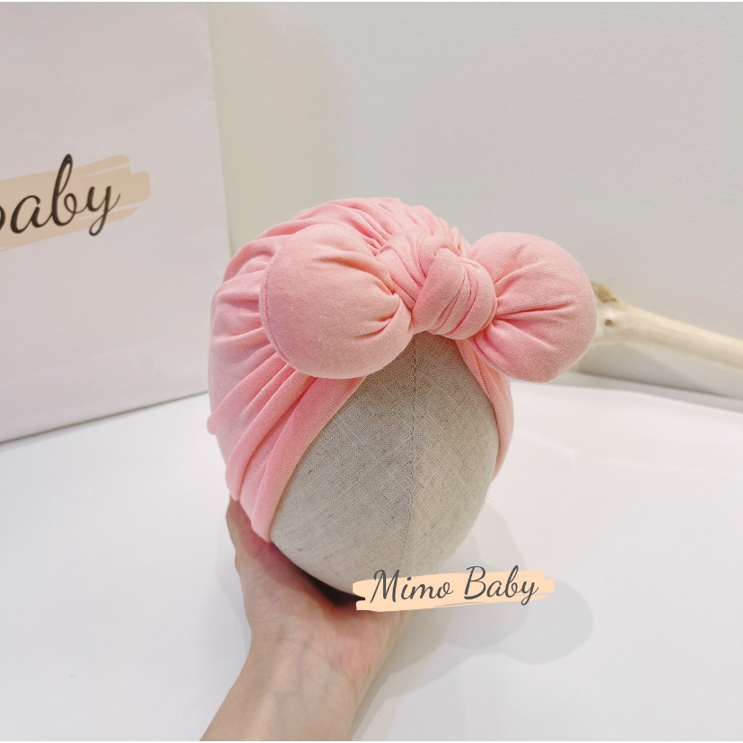 Mũ nón turban nơ phồng siêu cute cho bé gái 1-3 tuổi MTB93 Mimo Baby