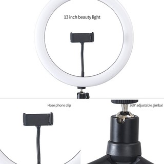 Đèn Led Tròn 13 Inch Hỗ Trợ Chụp Ảnh Kèm Giá Đỡ Tiện Dụng