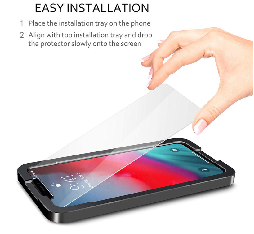 Bảo vệ màn hình cho iPhone 12 11 pro XR XS MAX 7 8 plus (Bảo hiểm toàn phần) ， Bảo vệ màn hình bằng kính cường lực chống gián điệp Elecshion cho iPhone 11 / XR (6.1 ''), Không bong bóng