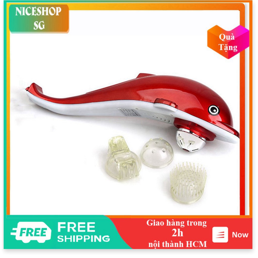 Máy massage cá heo - Máy đấm lưng massager cầm tay cá heo - chính hãng Dolphin