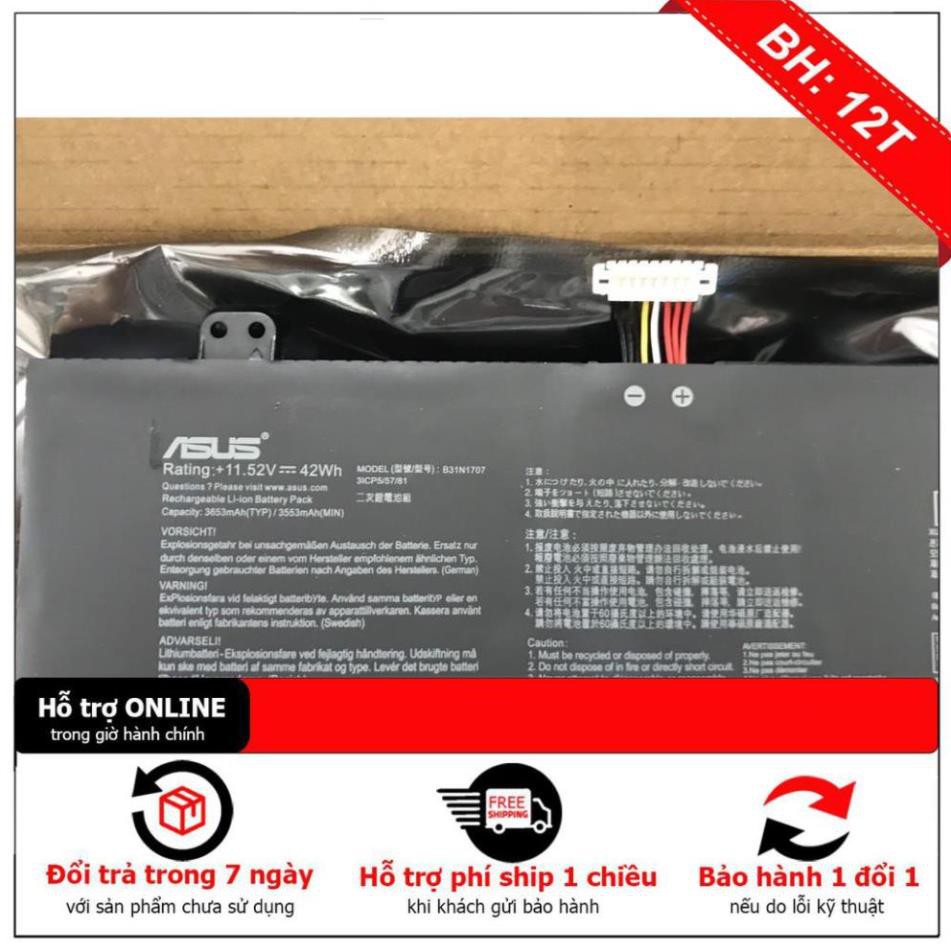 [BH12TH] Pin Asus Original S4200U X411UA X411UF X411UN X411UQ B31N1707 Battery