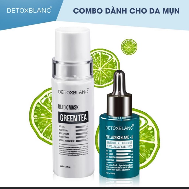 MẪU MỚI COMBO TRỊ MỤN VÀ THẢI ĐỘC DA DETOX BLANC