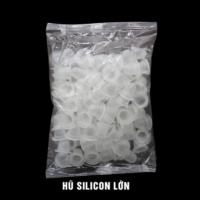 [Túi khoảng 100 Cái] Chum Silicon Và Hũ Nhựa Đựng Mực Trong Phun Xăm Thẩm Mỹ