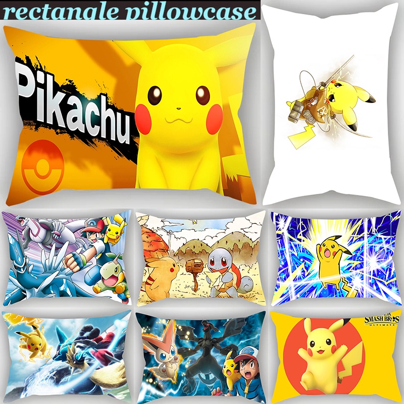 Vỏ Gối Polyester In Hình Pikachu Pokemon Đơn Mặt