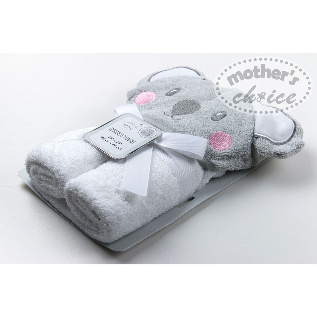 Khăn tắm cho bé (84x84cm) trùm đầu hình koala đáng yêu Mother's Choice - 100% cotton mềm mại IT11600