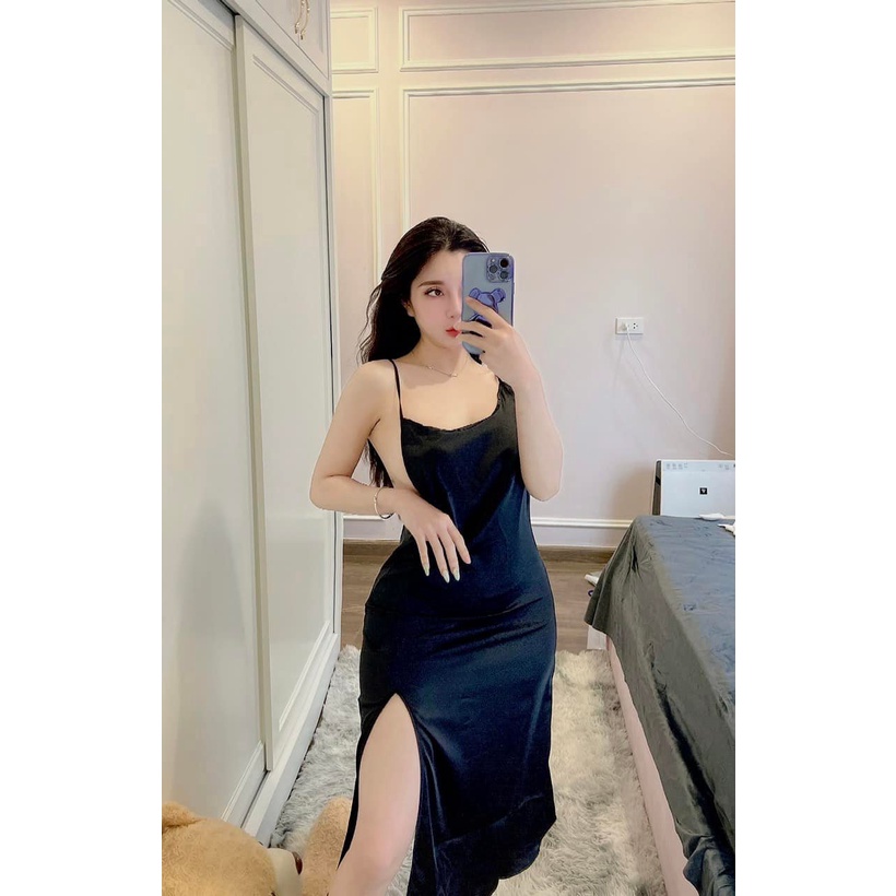 [Mã 44FASHIONSALE1 giảm 10K đơn 50K] (M.29) Váy ngủ tiểu thư sexy cao cấp Đầm mặc nhà gợi cảm quyến rũ