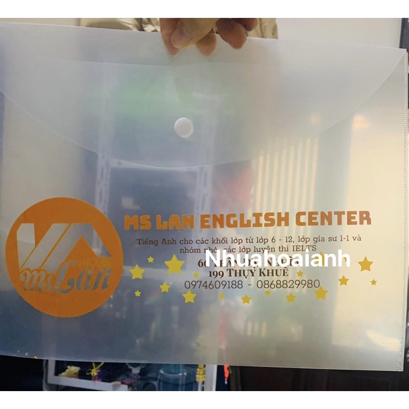 túi đựng tài liệu có in tên, túi clearbag